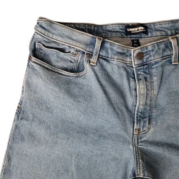 Lands End Mens Square Rigger Straight Leg Denim Jeans Size 37x29 Traditional Fit - Picture 5 of 12